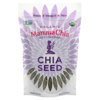 Mamma Chia - 天然有機黑奇亞籽 (340g) - *可加入沙律/ 乳製品/ 布丁/ 燕麥片使用*